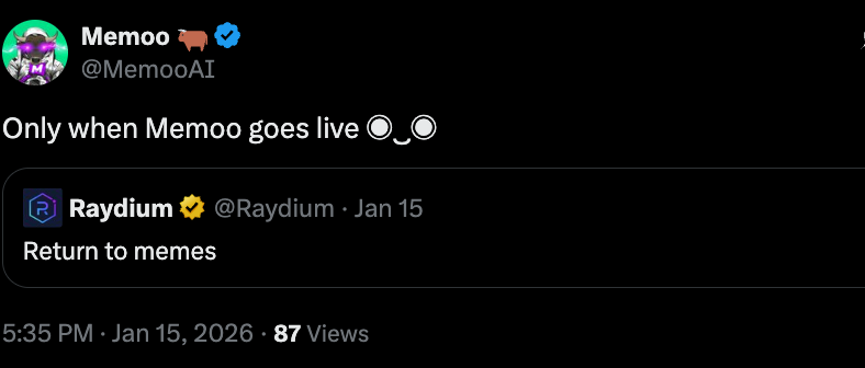 rickk_k5's tweet image. 发现了 raydium官方 关注的 新台子 @MemooAI  的官方币

DYrYdrEpYcZvVMcNRyD4ZWDwYVMBaFzRZehiysFy3Moo