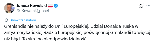 Jutro ten niemądry osobnik będzie krzyczeć, że skoro Ukraina nie należy do Unii Europejskiej, to błędem jest wspieranie jej w walce z Rosją.

Rośnie nam kandydat do odznaczenia medalem bohatera Federacji Rosyjskiej
