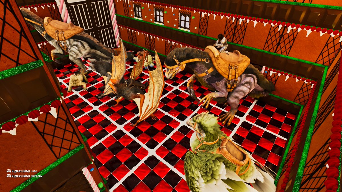 01_2525game's tweet image. 青空飼育にしようと思ったら、
近くにマナにドレイクリングにアルゲン湧いて
全然安全じゃなかった💦
大事な子達なので拠点に避難😌❤
あれ？人間の居住スペース無くなった💦
  #ARK  #ASA #ロストコロニー