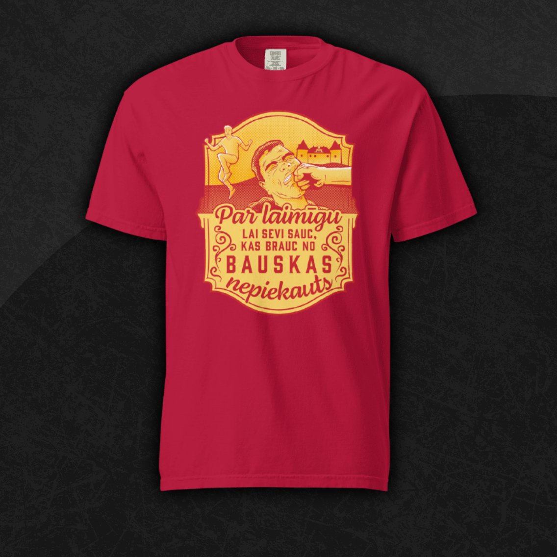 ''Par laimīgu lai sevi sauc, kas brauc no Bauskas nepiekauts.'' ✏️👕