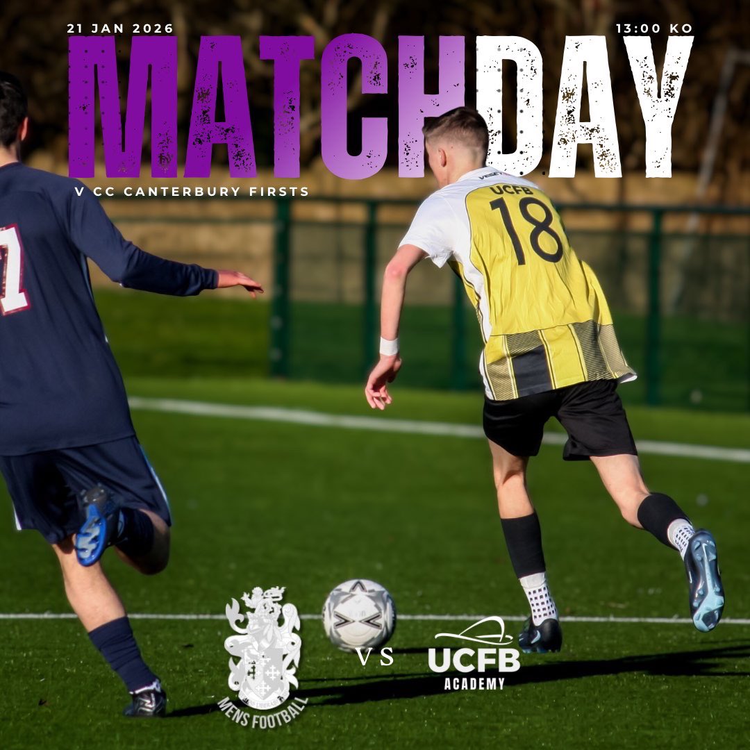 UCFBwAcademy's tweet photo. ⚫️🟡 𝗠𝗔𝗧𝗖𝗛𝗗𝗔𝗬 𝟲 🟡⚫️

Today we take on CC Canterbury firsts away hoping to keep our spot at the top of the table!

#MatchDay #unifootball #football #ucfb  #ucfbwacademy https://t.co/TtS24rfCxL