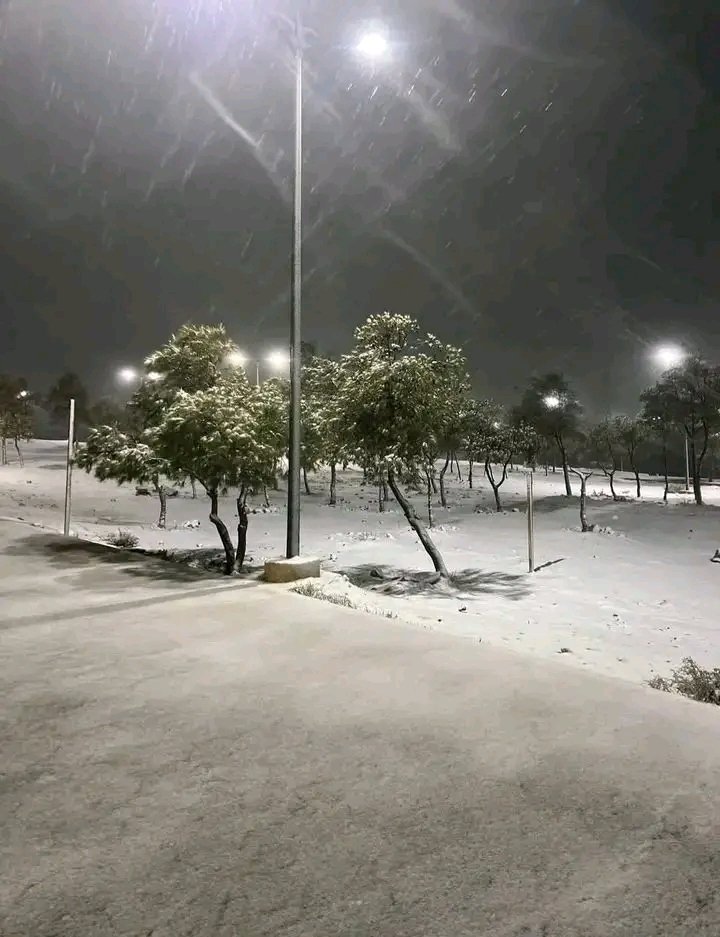 Sanaadz_2000's tweet photo. ماشاء الله.. مناظر تأسر القلوب من تساقط الثلوج على مدينة البيض. ❄️🇩🇿😍 https://t.co/IRJGMBLs2C