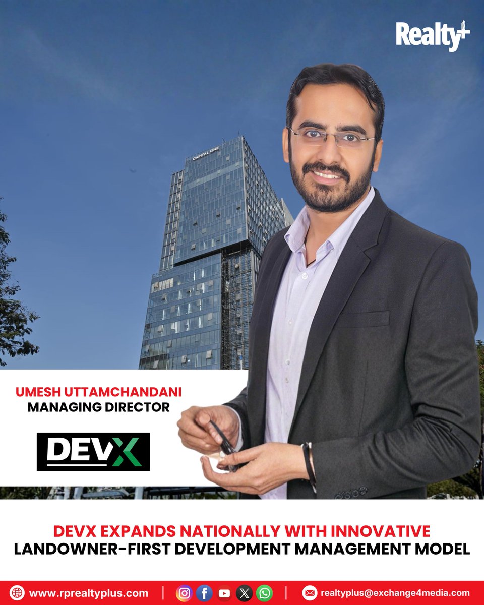 RPRealtyPlus's tweet image. With its landowner-first development management model, DEVX is scaling nationally by aligning developer expertise with asset owners’ long-term interests.

Read more: rprealtyplus.com/article/devx-e…

#DEVX #RealEstateInnovation #DevelopmentManagement #LandownerModel #PropertyDevelopment