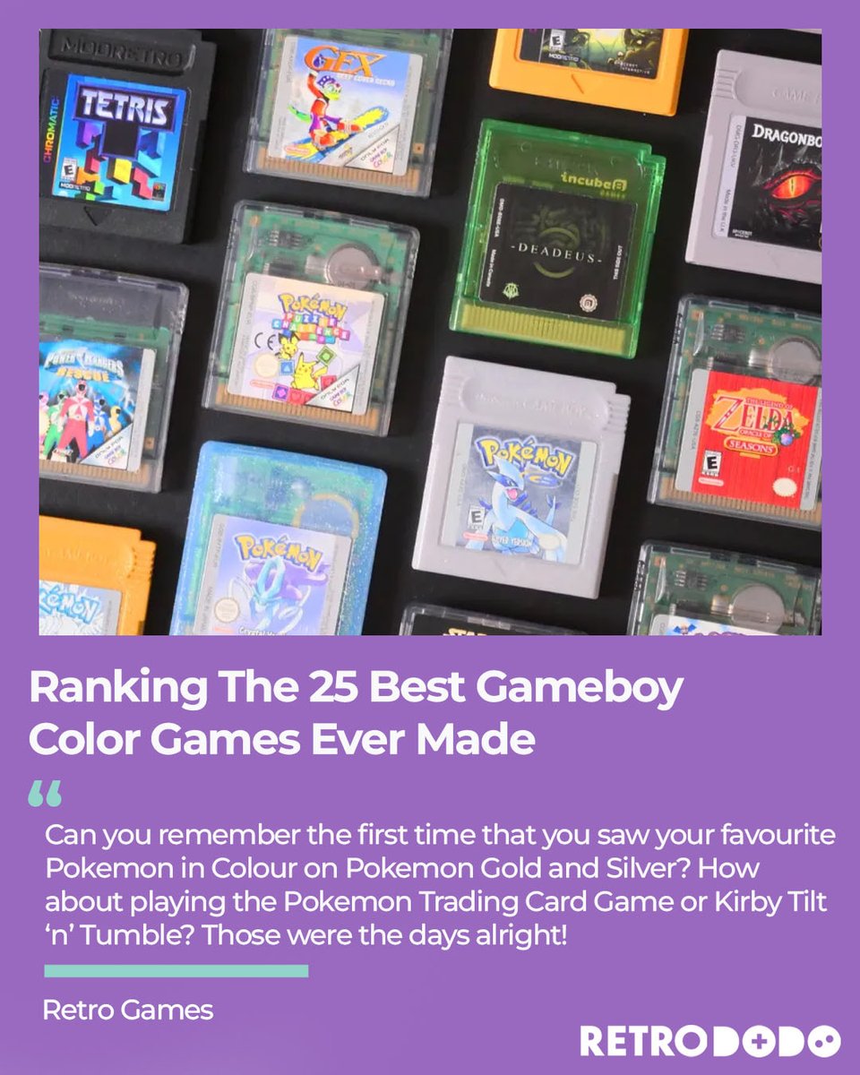 retro_dodo's tweet image. Join us as we check out the best Game Boy Color games of all time!

#GameBoyColor