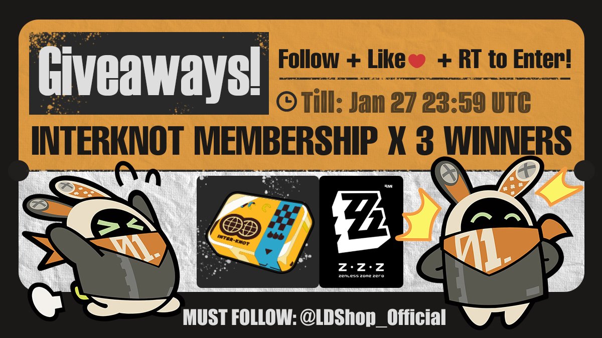 Astra Yao, Soldier 0 - Anby, Alice Rerun

To celebrate ZZZ version 2.5 PhaseⅡ, we're giving away 3x ZZZ Pass!  Ends on Jan 27!

🏆Not a ZZZ player? You can choose ANY item of equal value from ANY game we support! ➡️Check out what we support: ldshop.gg/?source=x-zzz-…

#LDShop