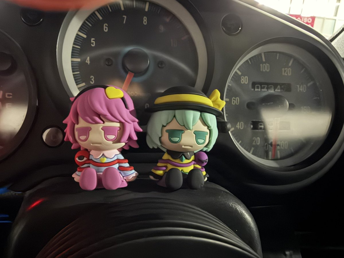 シークレット狙って買ったけど通常が出て泣き😭　ダブったし車内に飾るかな　(でもキャラの配置は決まっていることは確認できました✌️ #東方 #JITOT #ダイソー