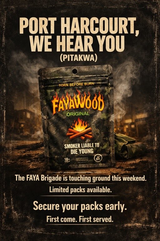 FAYAWOOD25's tweet image. PITAKWA brigade 🫡

We’re touching PH this weekend.
Limited packs, no excess stories.

Pre-orders open now.

#FayaBrigade #PH #PITAKWA