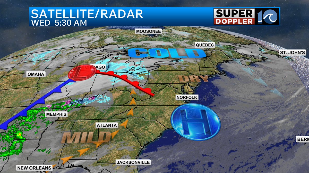 J_Wheeler_WAVY's tweet image. We are dealing with cold temps this morning. Teens/20s to start.  Highs will be in the 40s this afternoon with fair skies.  Milder tomorrow. Then cold this weekend.  We will likely have some snow, but now the models show a big area of a mix as well.  Stay tuned!