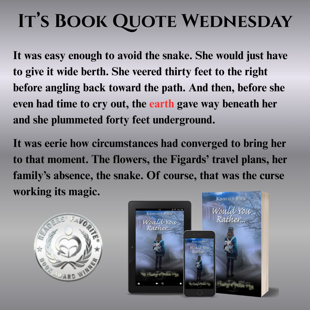KimberlyBaer14's tweet image. Today's word: EARTH. Excerpt is from my paranormal YA novel WOULD YOU RATHER.
#bookqw #excerpt #yalit #yabooks #bookstagram