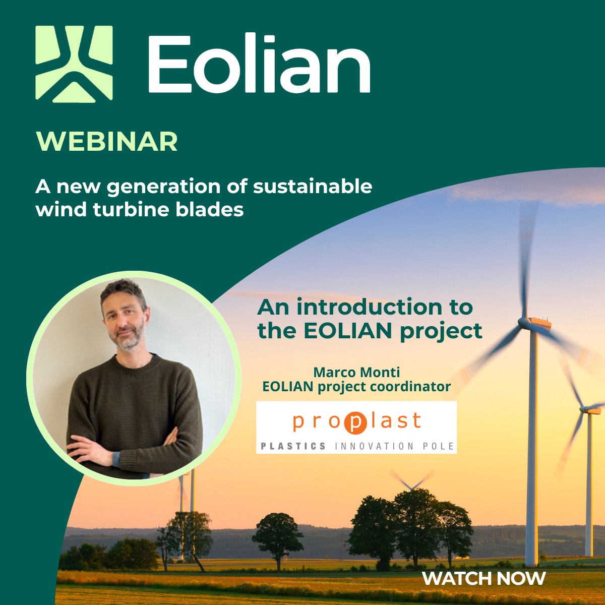Learn about #EOLIAN and its mission to develop new wind turbine blades manufactured from vitrimer #composites in this presentation from our recent webinar.

Watch now▶️ youtu.be/02YvVIvVxUg