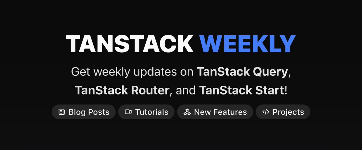 TanStack Weekly tweet media