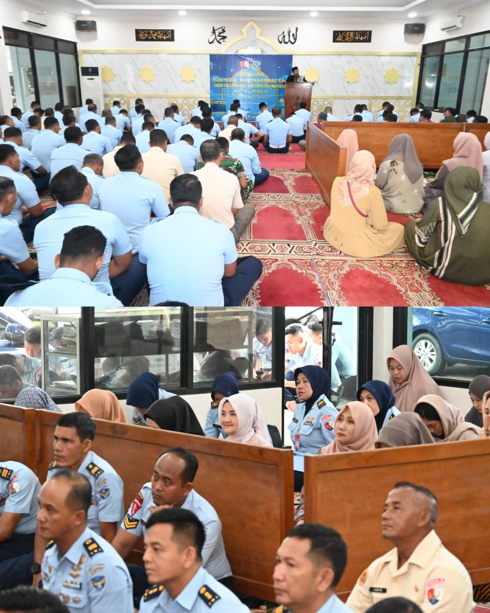 lanud_smo's tweet photo. Pangkalan TNI Angkatan Udara (Lanud) Adi Soemarmo menggelar peringatan Isra Mi’raj Nabi Muhammad SAW 1447 H/2026 M di Masjid Dharutholibin Lanud Adi Soemarmo, Rabu (21/1/2026).
#isramiraj https://t.co/aXQ8mWjYrj