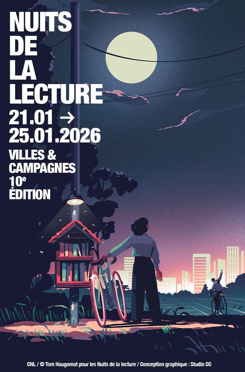 #NuitsDeLaLecture 📚 | Composez votre programme pour les Nuits de la lecture ! Rencontres, visites, spectacles, jeux, animations, projections, lectures, ateliers, concours... Célébrez le plaisir de lire autour du thème "Villes et campagnes".
👉 swll.to/NuitsDeLaLectu… 
<a href="/LeCNL/">CNL - Centre national du livre</a>