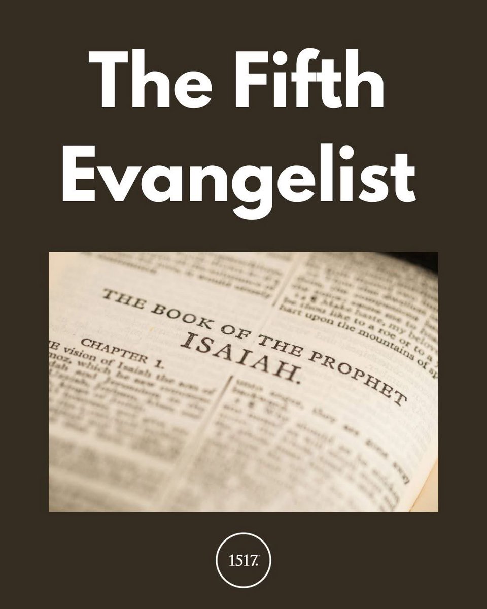 birdchadlouis's tweet image. While Johann Sebastian Bach is often called the fifth evangelist, the one who truly deserves that title is Isaiah. Alongside Matthew, Mark, Luke, and John, Isaiah boldly proclaims the Messiah.

Isaiah is also a stern preacher of the law. We see this immediately in the opening…