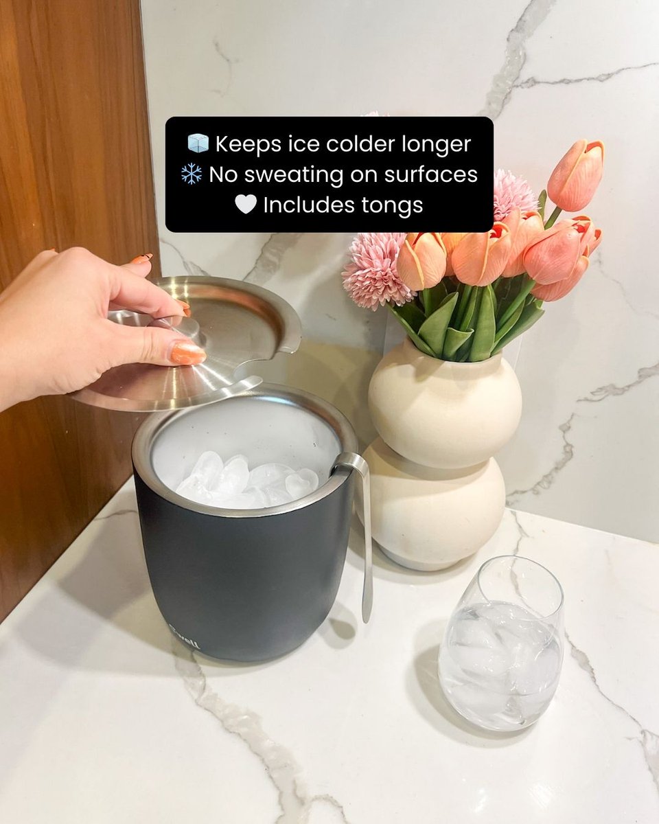 BubblyMoments's tweet image. Keep drinks perfectly chilled ❄️🍷
 S’well Ice Bucket with Tongs is sleek, stylish, and perfect for parties or home bars 🥂✨

🛒 Shop Here: amzlink.to/az0KW7zZpVfP8

#HomeBarEssentials #SwellIceBucket
