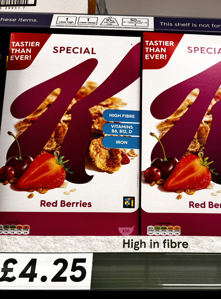 JamesMelville's tweet image. Supermarket prices are insanely high:

Box of Special K = £4.25
Coffee jar = £8
Beef steak mince = £7.10
Boneless salmon fillets = £8

£27.35 for just four items. This is completely unaffordable for millions of people.