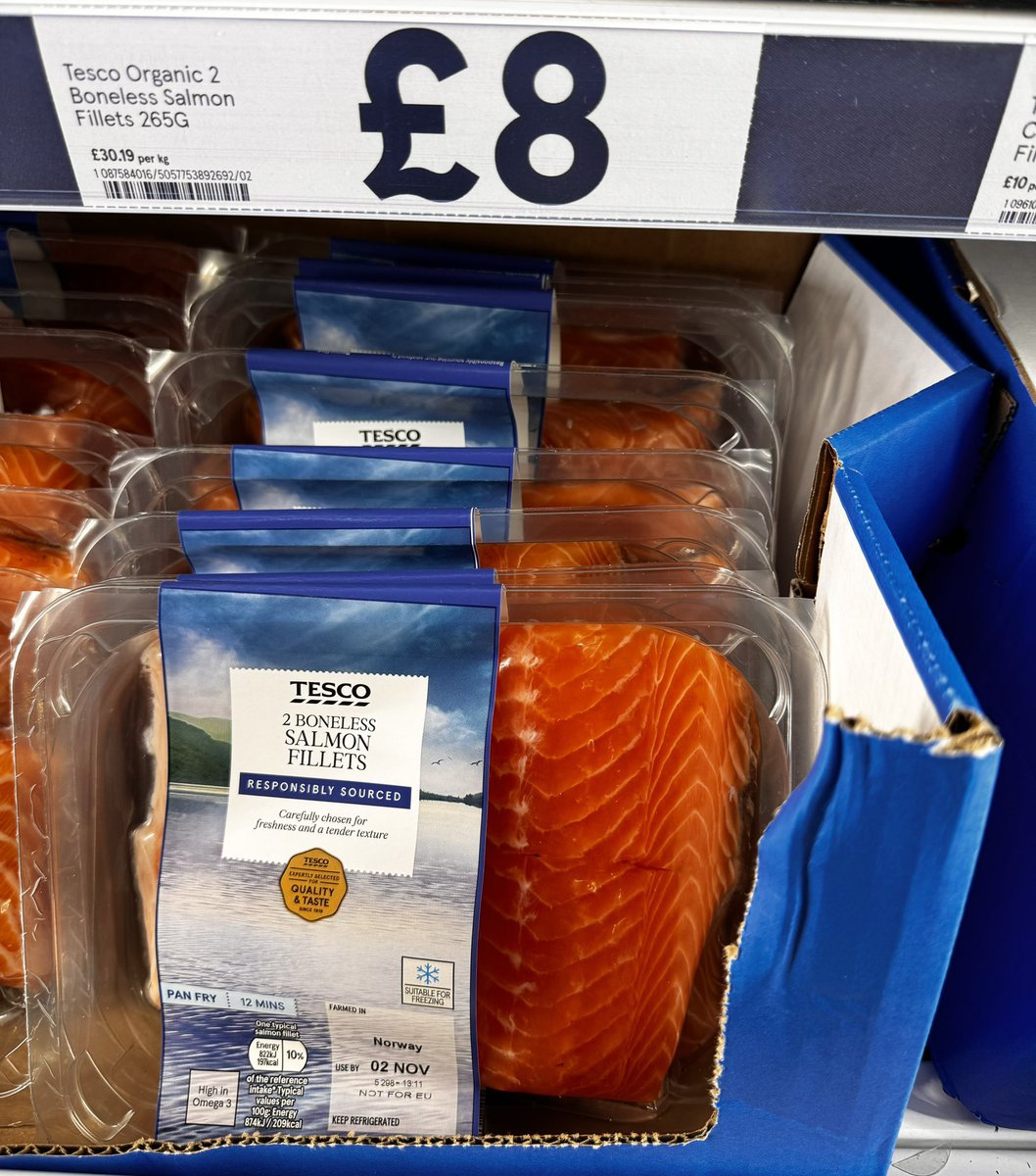 Supermarket prices are insanely high:

Box of Special K = £4.25
Coffee jar = £8
Beef steak mince = £7.10
Boneless salmon fillets = £8

£27.35 for just four items. This is completely unaffordable for millions of people.