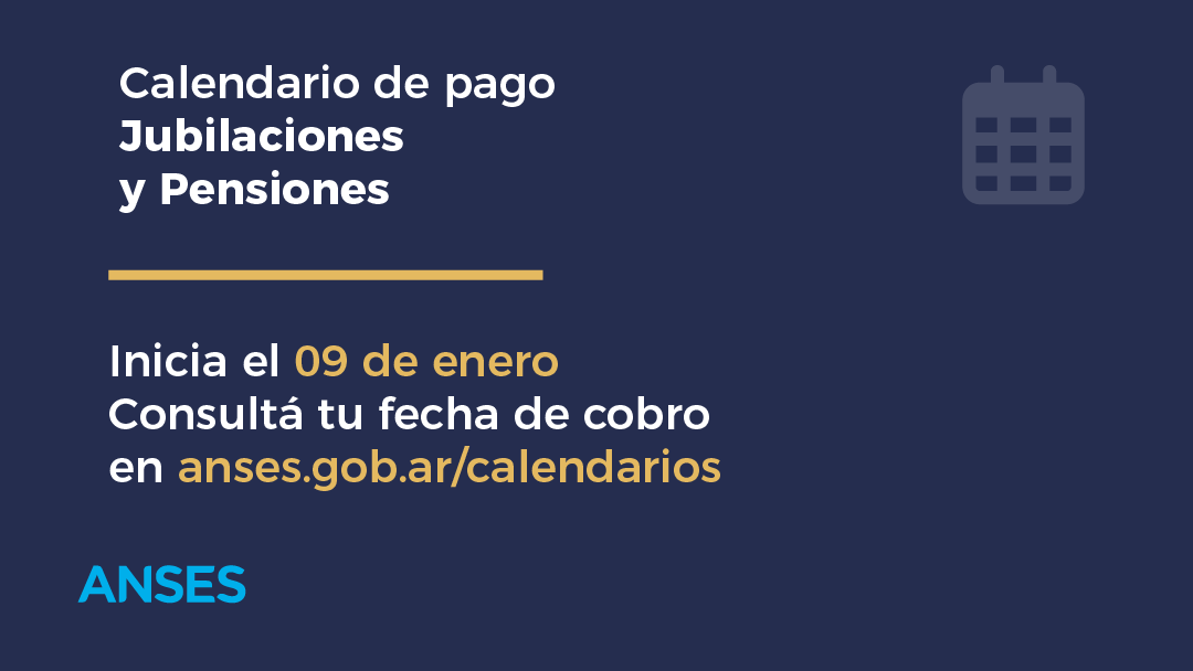 ansesgob's tweet image. #Calendariodepago Jubilaciones y Pensiones.
Consultá tu fecha de cobro ingresando en anses.gob.ar
#ANSES