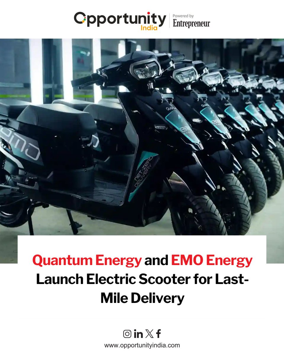 Quantum Energy and EMO Energy Launch Electric Scooter for Last-Mile Delivery

Quantum Energy has partnered with EMO Energy to launch the Quantum Bziness EMO, a purpose-built electric scooter for high-duty last-mile and fleet operations in India.

#QuantumEnergy #EMOEnergy