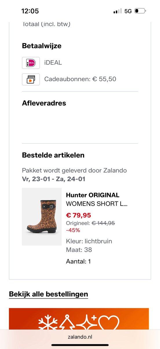 Lindaliciousss's tweet image. Wachten word soms beloond 😜

Ik zag dus deze laarzen, op de site van #Hunter zelf kosten ze €144,95. Ik vond ze bij #Bol en #Zalando voor €115,-

Bedacht dat ik nog een cadeaubon van €55,50 had. Dus ikke zoeken! 

Nu zijn ze bij #Zalando in de aanbieding voor €79,95 🥳🥳