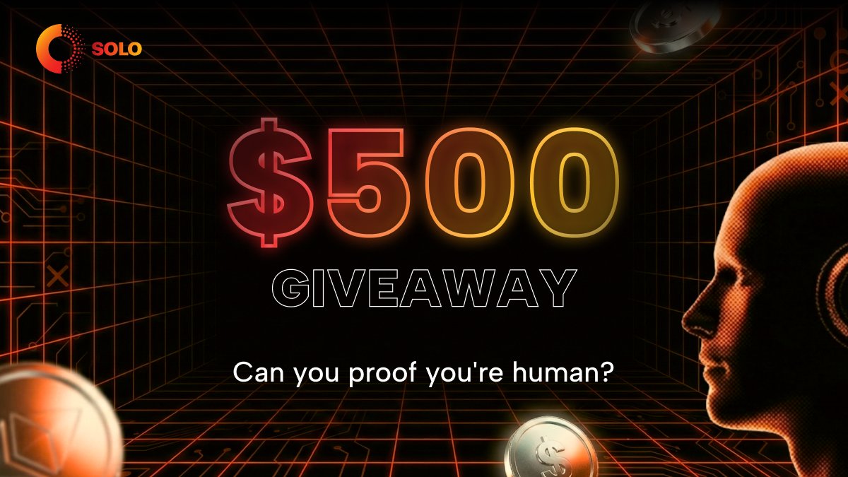 $500 Humans-only challenge. Ready to prove it?

To enter:
🔸Follow <a href="/projectsolo/">Solo</a>

🔸Reply with:
1️⃣ Your time zone
2️⃣ Your favourite app
3️⃣ One thing bots ruined on the internet

🔸Tag 3 real friends who are definitely human

5 best answers win $100 each. Go ⤵️