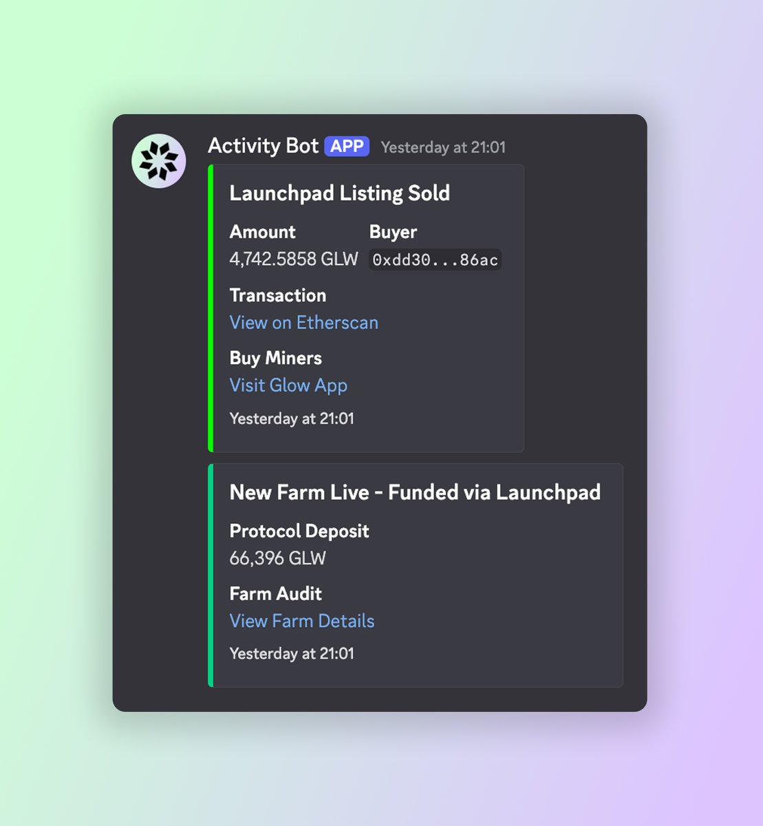 GlowFND's tweet image. 66,396 GLW Delegated ☀️

That's the equivalent of 17,700 USDC crowdfunded within hours of listing.

This contribution brings farm 101 online, unlocking 100 weeks of GLW rewards for delegators.

Start your impact journey today via the link in our bio.