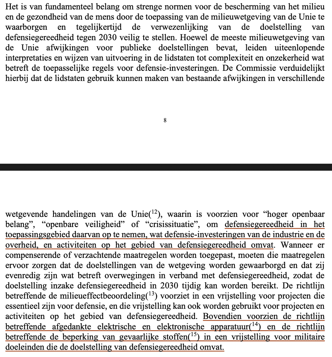 NetVraagtekens's tweet photo. @ElzevH @Rob_Roos Kende je deze al? Over het officieel omzeilen van milieuwetgeving voor '#defensiegereedheid (...), wat defensie-investeringen van de industrie en de overheid, en activiteiten op het gebied van defensiegereedheid omvat'  https://t.co/3VNKAnhO8k

https://t.co/xlbxwgr0Ou https://t.co/l3xqmF9v88