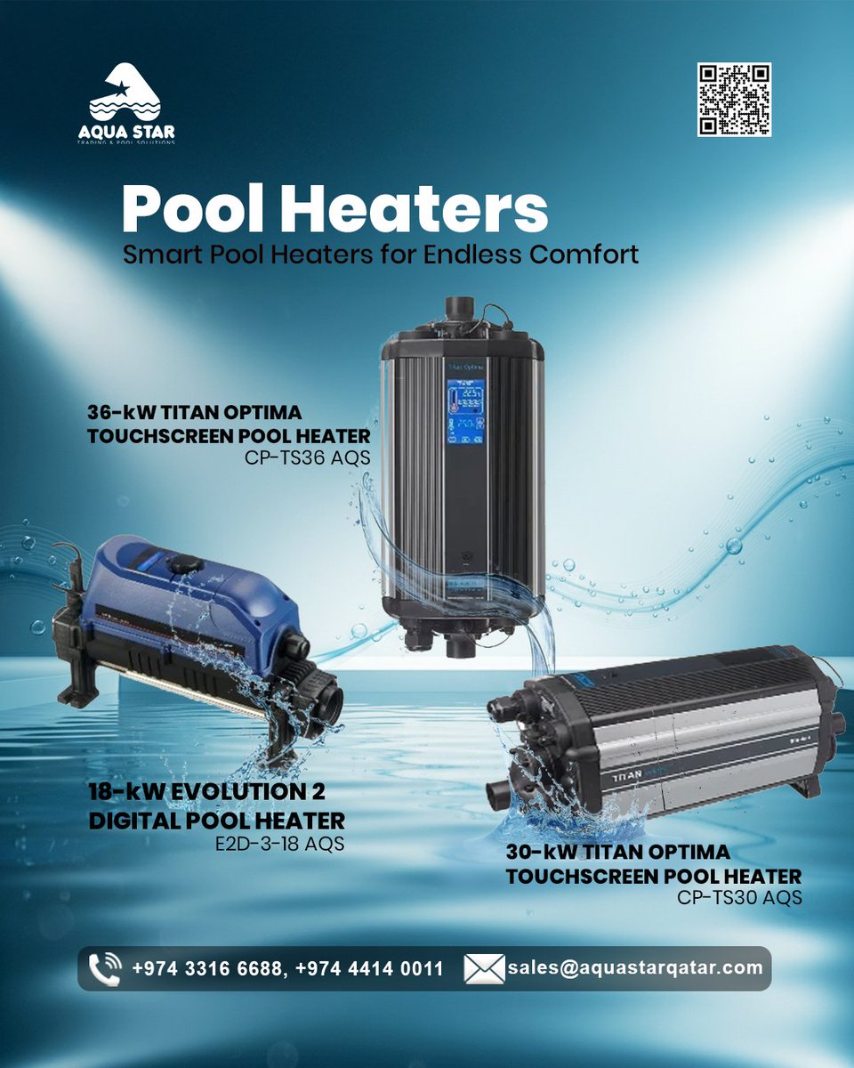 AquaStarQatar's tweet image. Precision-engineered pool heaters delivering consistent performance, smart control, and year-round comfort. 

Contact us now — we’re here to help!
📞 +974 3316 6688 | +974 4414 0011
📧 sales@aquastarqatar.com

#poolheaters #aquastar #swimmingpool #poolmaintenance #qatarpools