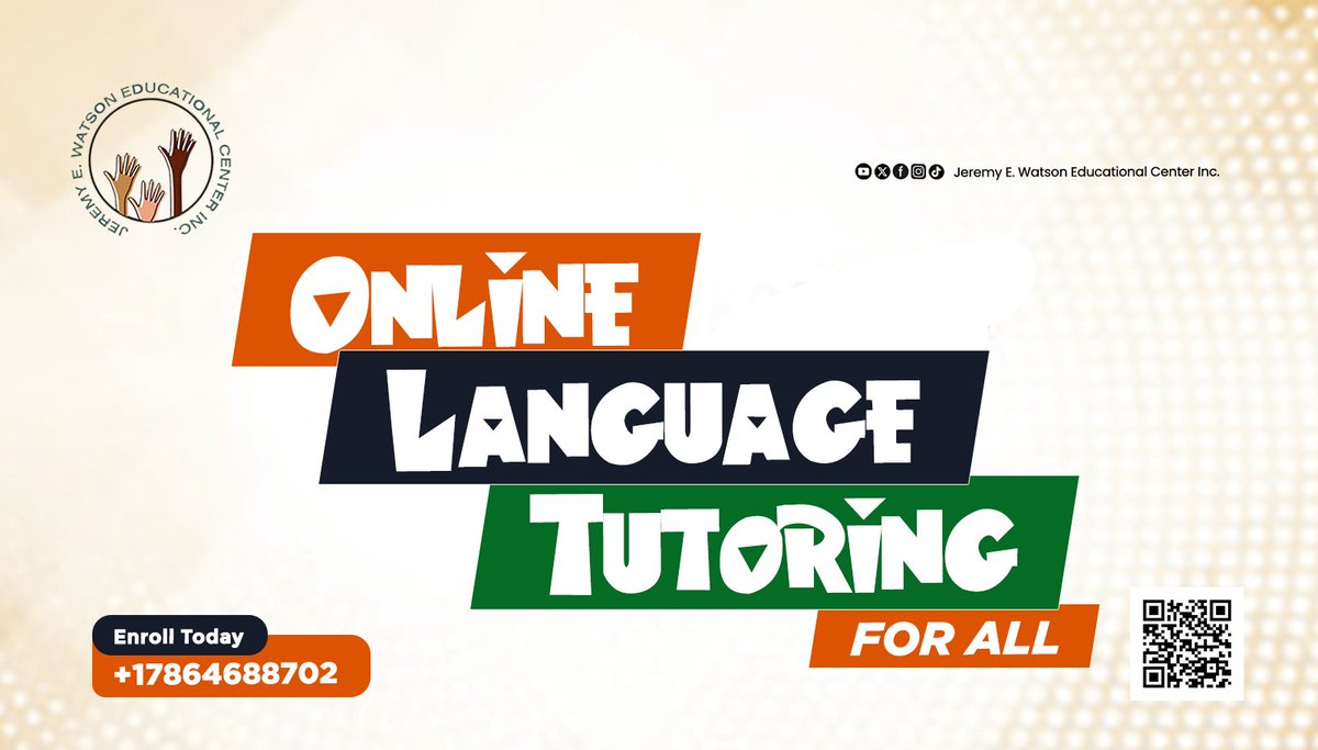 jewecincorg's tweet photo. Learn a new language from the comfort of your home.
Enroll now at Jeremy E. Watson Educational Center!
π +1 (786) 468-8702
π· info@jeremyewatsonecinc.org
#OnlineLearning #LanguageTutoring #LearnLanguages #LanguageLearning https://t.co/XEuusXLGwf