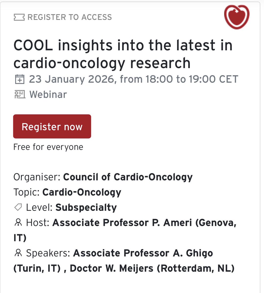 ESC Council of Cardio-Oncology Chairperson tweet media