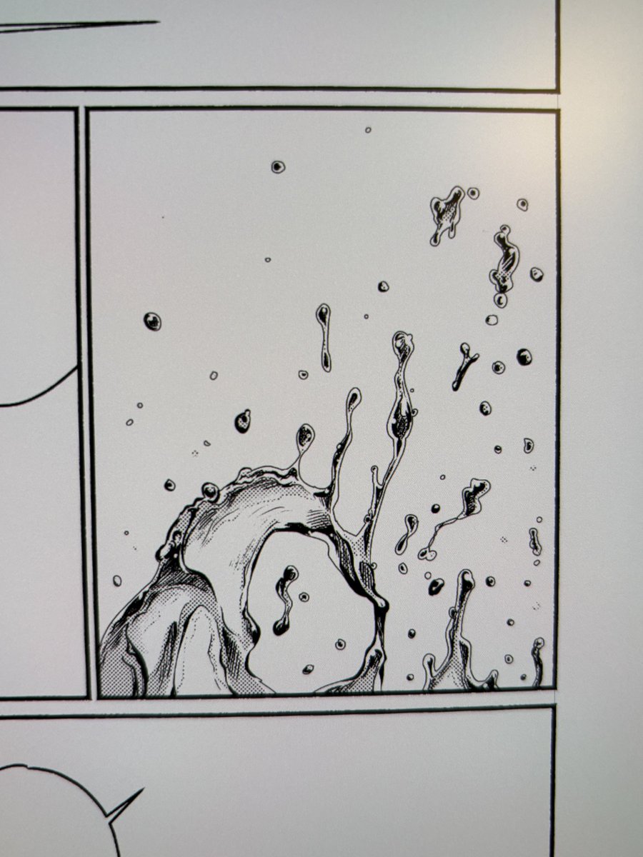 水しぶき描いた