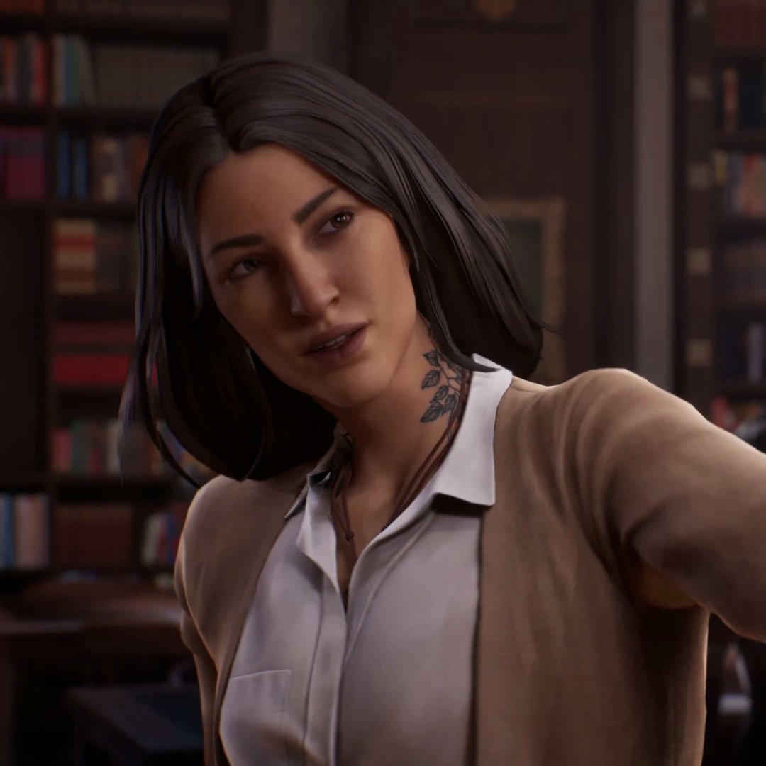 StrungShort's tweet photo. I appreciate LiSR going all-in on Drugstore Makeup/Izzie Margolis, but I did notice a certain other trans character has yet to make an appearance: Gwen Hunter. Surely this game can fit two kick-ass trans women, no? 🏳️‍⚧️ #transrep #LifeisStrange #LifeisStrangeReunion https://t.co/3e0oixdnsw