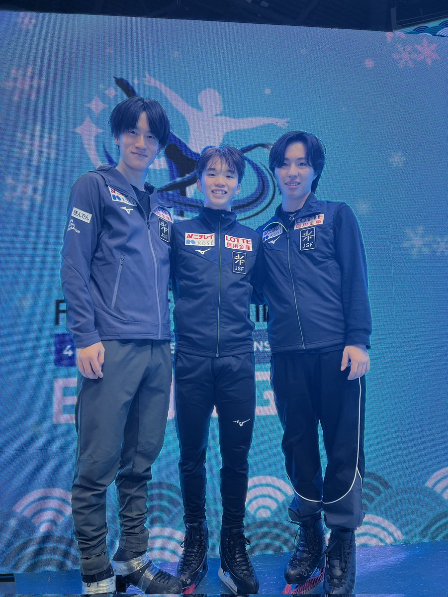 🐼四大陸フィギュア2026🇨🇳公式練習🐼
❄男子❄
#三浦佳生 選手
4回転ループも決まって調子は上々👍
🗣️FSの後半の部分を特につめて調整してきた⛸️できることを尽くした上でオリンピックに繋げたい！
#友野一希 選手
メインリンクの練習では、徐々に氷もつかめてきた様子‼️