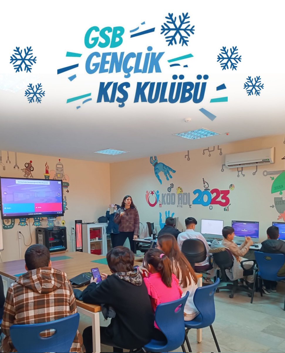GSB Kış Kulübümüzde Eğlence ve öğrenmenin bir araya geldiği keyifli etkinlikler tüm hızıyla devam ediyor! 🤗

Birbirinden değerli eğitimler, gönüllülük faaliyetleri ve unutulmaz günlerle gençlerimiz kış tatilini en verimli şekilde geçiriyor.
#Kış
#kulüp 

<a href="/OA_BAK/">Dr. Osman Aşkın Bak</a>
<a href="/gencliksporbak/">Gençlik ve Spor Bakanlığı 🇹🇷</a>