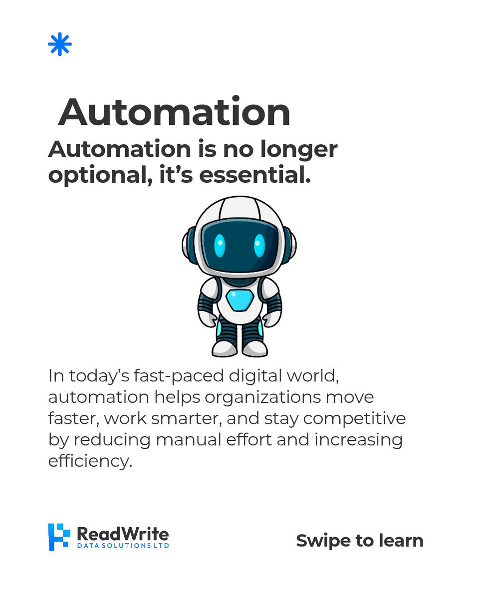 ReadWriteDS's tweet photo. Manual ETL. Manual reports. Manual file uploads. Your team deserves better.
Automation reduces human error, saves hours weekly, and ensures reliable pipelines. Let technology handle repetitive work so your people focus on strategy.
#DataAutomation #DataPipelines #ReadWriteDS https://t.co/aMliGscALj