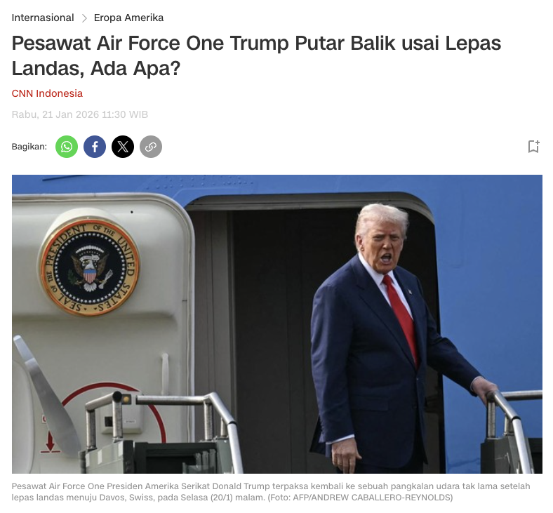 inipeb's tweet image. 🚨 Pesawat Trump mengalami gangguan teknis. Media bilang: "kerusakan mesin biasa."

Tapi kalau kamu perhatikan timing-nya ini bukan kebetulan.

Di dunia geopolitik, gangguan terhadap figur kunci jarang yang random. Apalagi di momen ketika:

Negosiasi besar sedang berjalan…