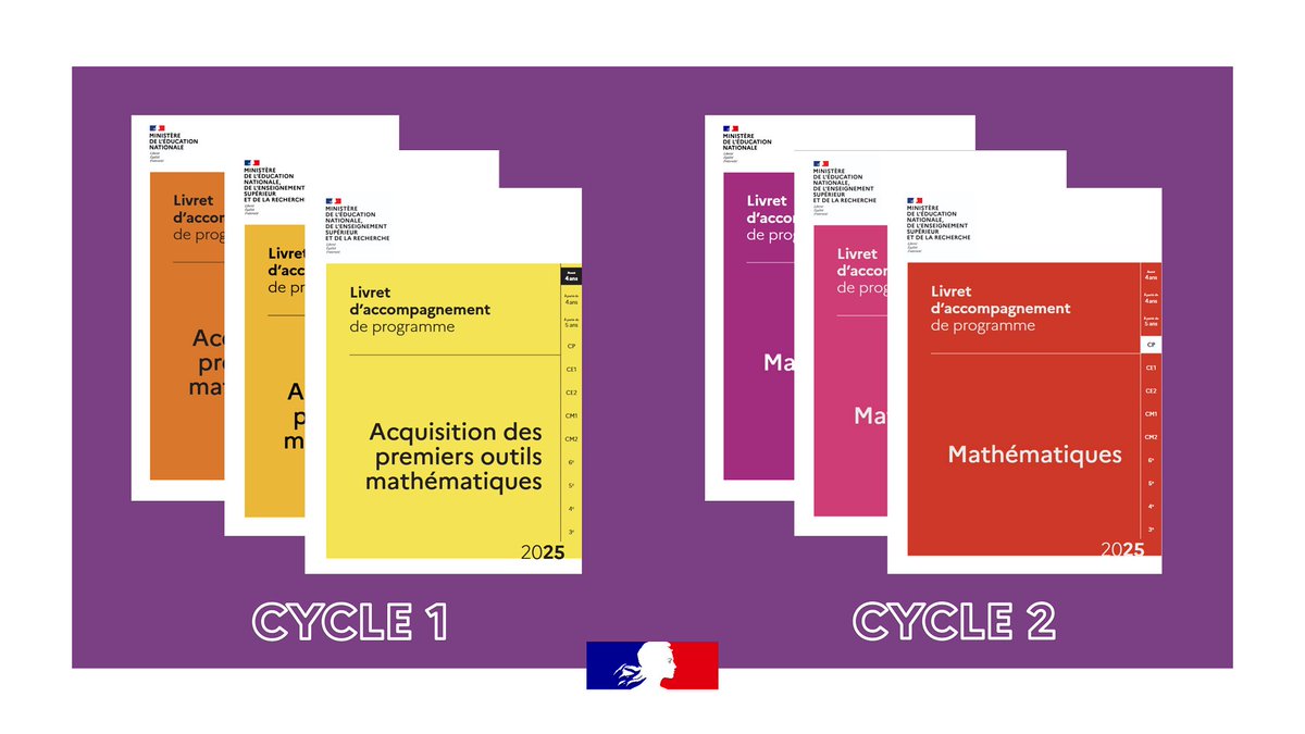 Découvrez la présentation des livrets d'accompagnement des programmes de mathématiques des cycles 1 et 2 en vidéo 🎦

➡ Une gamme de ressources pour accompagner les professeurs des écoles et leurs formateurs dans la mise en œuvre des nouveaux programmes

podeduc.apps.education.fr/video/120435-d…