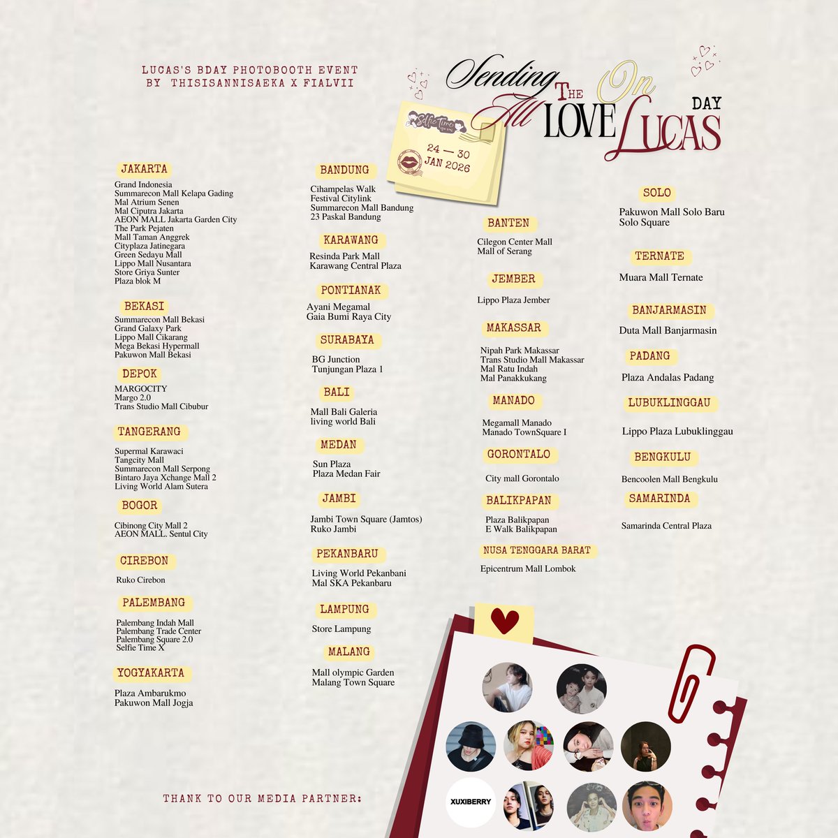 444feed's tweet image. Lucas deserves all the love 💫
Join the “Sending All the Love on Lucas” photobooth and capture your moment!

📍 @selfietimeid
📍 🗓️ January 24–30, 2026
#SendingAllTheLoveOnLucas #Lucas #루카스