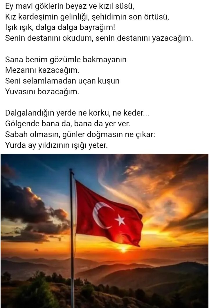 BAYRAKLARI BAYRAK YAPAN ÜSTÜNDEKİ KANDIR 
TOPRAK EĞER UĞRUNDA ÖLEN VARSA VATANDIR 

#bayrak #bayrakaşkı #türkbayrağı #türkbayrağı🇹🇷 #türkbayragi