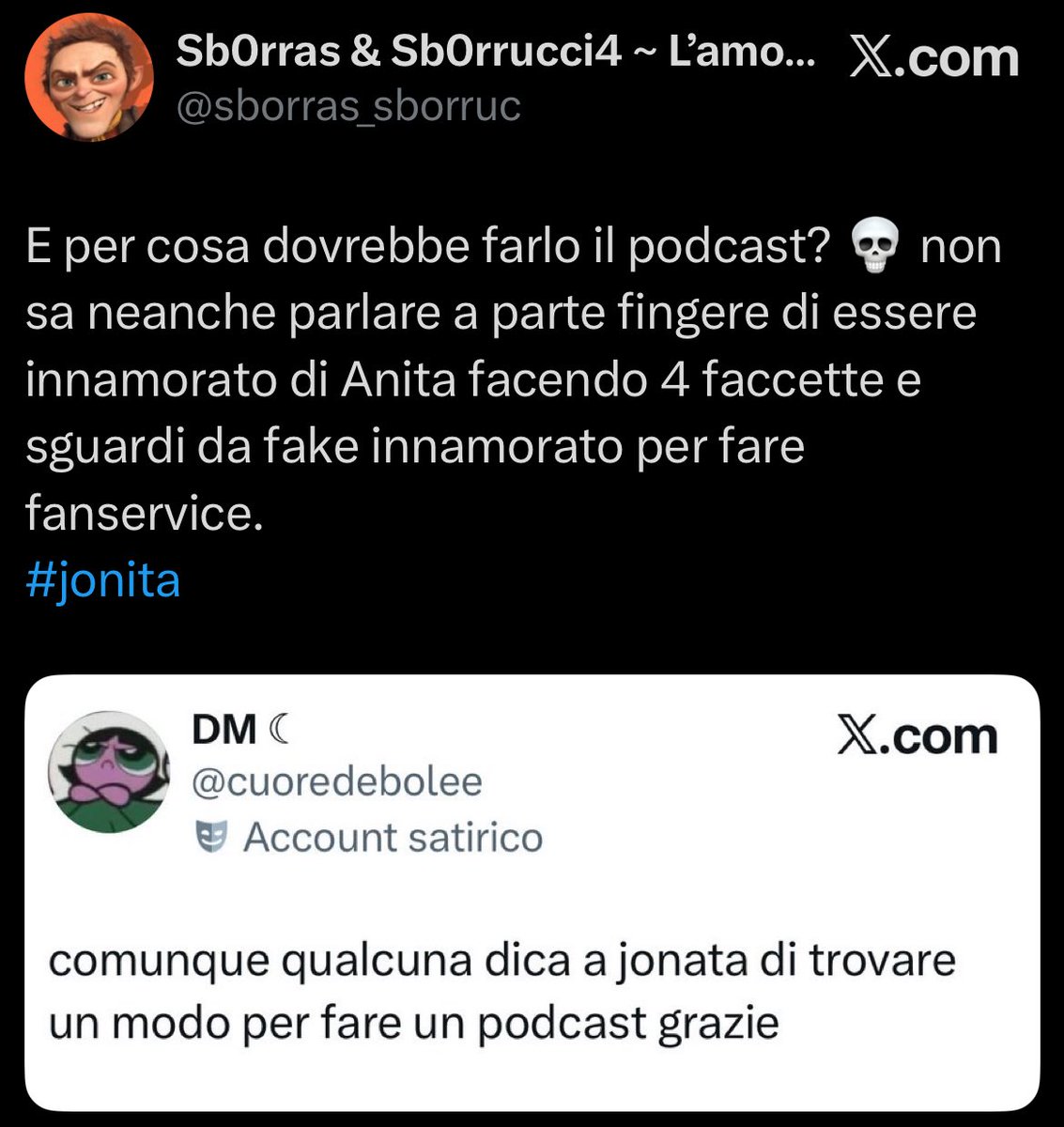 nonostante sia bloccata campa comunque sul mio profilo, ma poi rompi tanto i coglioni ma saresti la prima a dargli ascolti come fai con le live💀