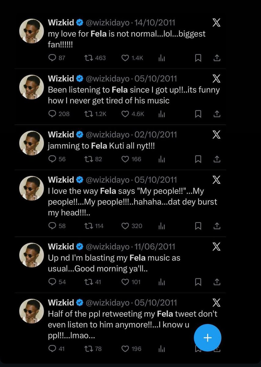 Wizkid has always loved Fela. 🥹❤️
