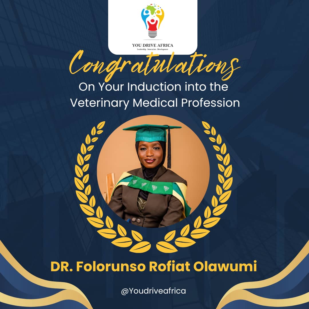 Today, our hearts are full as we celebrate two remarkable individuals who have been the backbone of our journey at You Drive Africa (YDA). Our Team Lead and Secretary General. 
Congratulations, Doctors! 🎉
Through every initiative and outreach, you both gave your time, energy.