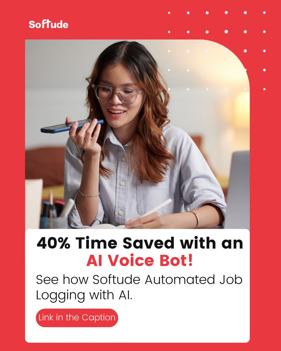 With support for 50+ languages, voice bots make tech accessible even for low-literacy users.
Inclusion is not optional- it is smart business.

Read the full story: softude.com/success-storie…

#VoiceBots #JobEntry #AIBot #AI #TechSolutions #SmartWork #Softude