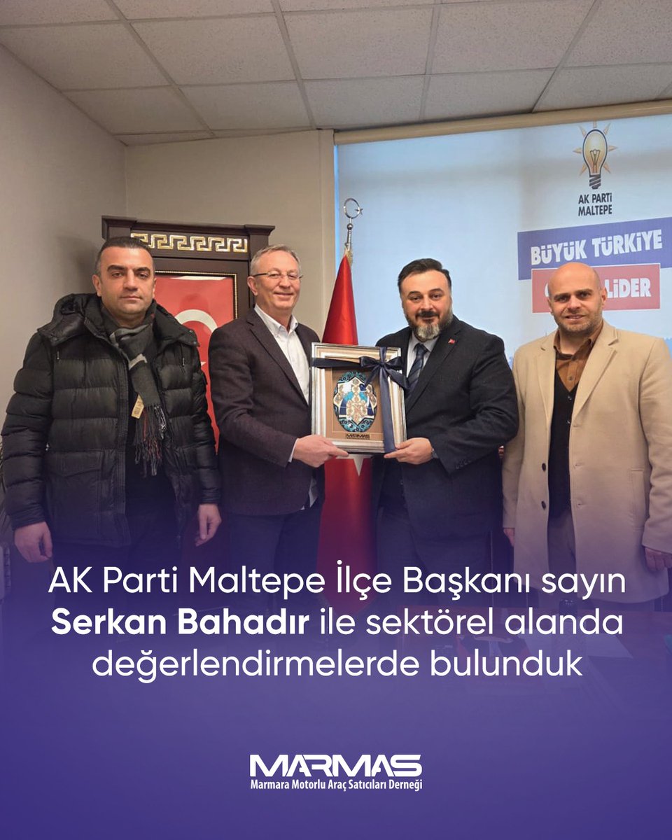 MARMAS’TAN SEKTÖREL İSTİŞARE BULUŞMASI

Marmara Motorlu Araç Satıcıları Derneği (MARMAS) olarak,

AK Parti Maltepe İlçe Başkanı Sayın Serkan Bahadır ile Maltepe’de faaliyet gösteren esnaflarımızı temsilen sektörel istişare ve bilgi paylaşımı toplantısı gerçekleştirdik.

Sahadan