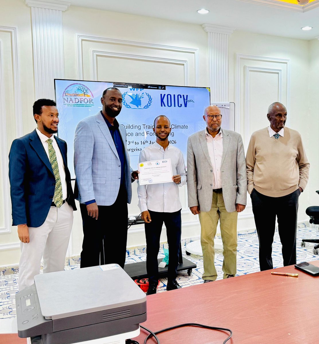 The leadership of the NADFOR Agency officially concluded a training program on climate science and weather forecasting. The training, which lasted for 12 days, aimed to strengthen participants’ understanding and technical capacity in weather forecasting, climate, and rainfall.