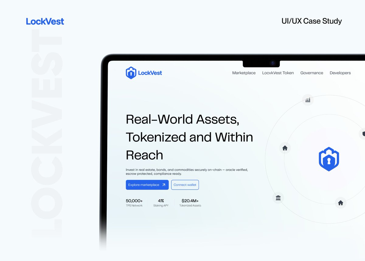 darksmith112's tweet photo. Just concluded the case study of a Web3 project I worked on last year. 

LockVest is a platform for trading real world assets on-chain through fractional ownership. Feel free to check it out and share your thoughts or feedback.

https://t.co/lYvaOySjCZ https://t.co/Bfnx8tzcxq