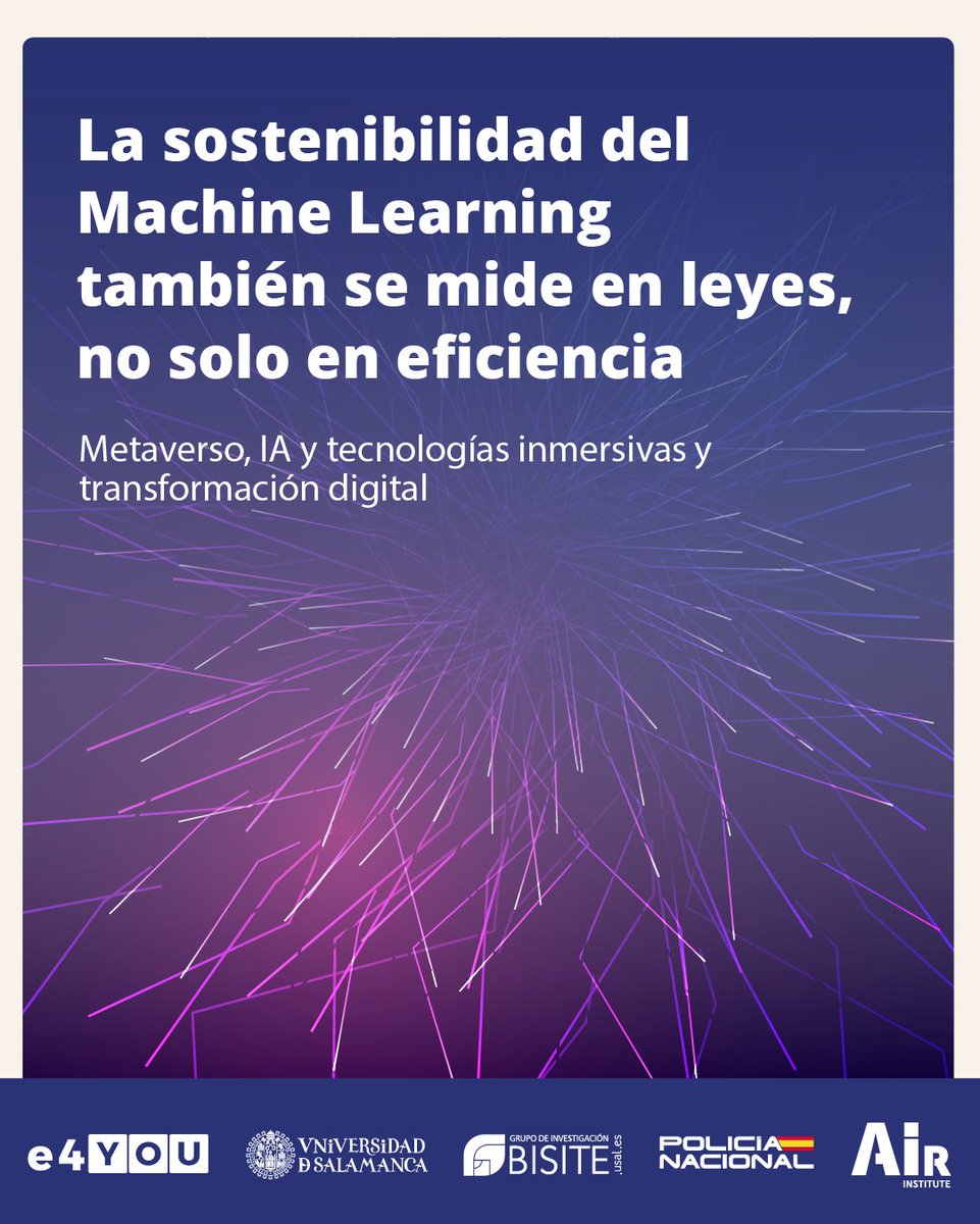📌El uso de datos personales, la ausencia de sesgos y el cumplimiento de normativas como el RGPD son claves para que un sistema de #IA sea sostenible.

💡Si no puede explicarse, auditarse o mantenerse conforme a la ley está condenado a dejar de usarse.

✍🏻e4you.org/es/moocs/metav…