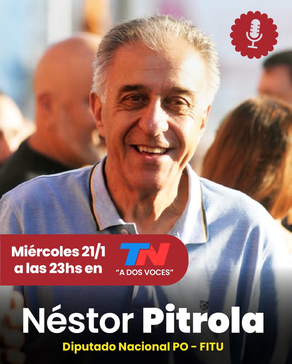 nestorpitrola's tweet image. Hoy debato sobre la Reforma Laboral con Luis Barrionuevo, Germán Martínez y otros en el programa "A Dos Voces" en TN, 23hs. No te lo pierdas.