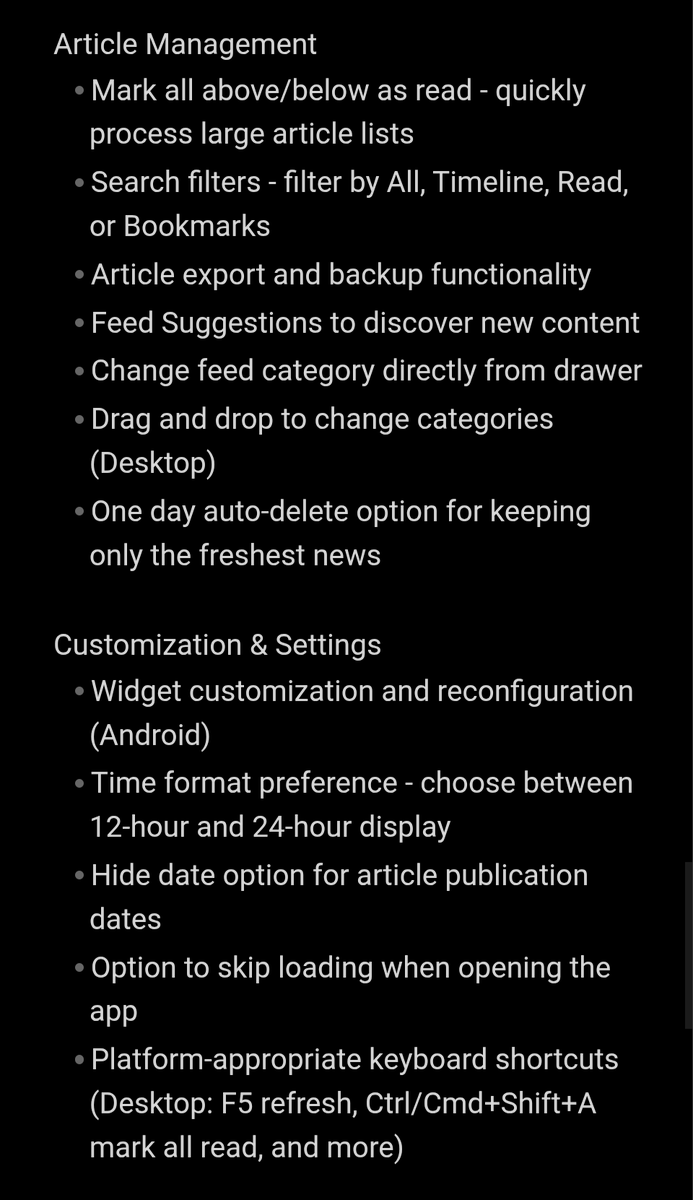 feedflowapp's tweet photo. A very big update is currently rolling out! 

There are A LOT of changes in there, like new providers (GDrive, Miniflux, Feedbin, Bazqux), better performances, image viewers, and much more.

The changelog could not fit in a post, so it's attached as images 😅 https://t.co/ka8zfBtnRX