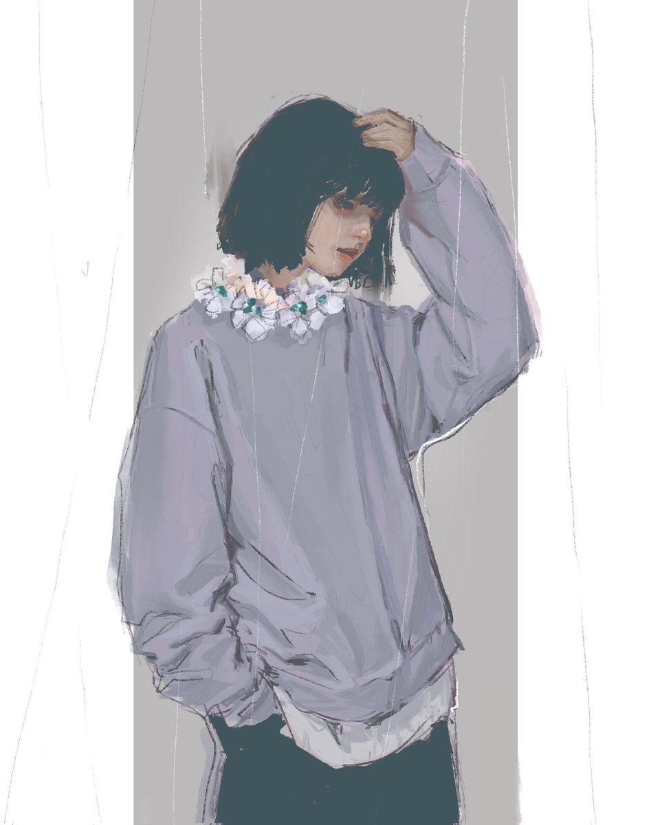 厚塗り練習 ☂︎
 #イラスト